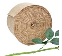 Hessian Ribbon Roll 1-10Meters/Roll Natural Jute Burlap Lace Hessian Hemp Ribbon Vintage Rustic Wedding Party Christmas Decor DIY Crafts(60mm Width,10 Meter)