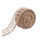 Hessian Ribbon Roll 1/5M Natural Jute Ribbon Rustic Linen Burlap Lace Trim for DIY Wedding Party Wrapping Decoration(Style 2 Width 4cm 5M)