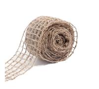 Hessian Ribbon Roll 1/5M Natural Jute Ribbon Rustic Linen Burlap Lace Trim for DIY Wedding Party Wrapping Decoration(Style 4 Width 5cm 5M)