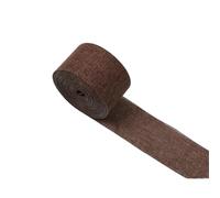 Hessian Ribbon Roll 10M DIY Rustic Jute Ribbon Colorful Woven Linen Burlap Hemp Fabric Hessian Cloth Wedding Decor Rolls(Coffee)
