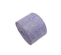 Hessian Ribbon Roll 10M Imitate Jute Ribbon Colorful Rustic Burlap Hemp Fabric for DIY Crafts Sewing Supplies(Purple)