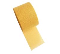 Hessian Ribbon Roll 10M/Rolls Burlap Wired Ribbon Roll 5cm Wide Colorful Weave Jute for DIY Craft(12 Yellow)