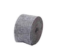 Hessian Ribbon Roll 10M/Rolls Burlap Wired Ribbon Roll 5cm Wide Colorful Weave Jute for DIY Craft(20 Grey)