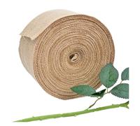 Hessian Roll 1-10 Meters/Roll Natural Jute DIY Crafts Package Burlap Lace Hessian Hemp Ribbon Vintage Rustic Wedding Party Decor for Crafts(50mm Width,10 Meter)
