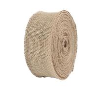 Hessian Roll 20M Natural Jute Burlap Fabric 3-30CM Roll Hessian Ribbon Table Runner Wedding Party Supplies Spring Decoration for Crafts(Width 5cm)