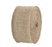 Hessian Roll 20M Natural Jute Burlap Fabric 3-30CM Roll Hessian Ribbon Table Runner Wedding Party Supplies Spring Decoration for Crafts(Width 8cm)