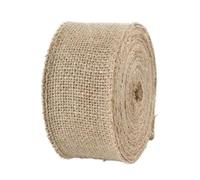 Hessian Roll 20M Natural Jute Burlap Fabric 3-30CM Roll Hessian Ribbon Table Runner Wedding Party Supplies Spring Decoration for Crafts(Width 6cm)