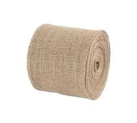 Hessian Roll 20M Natural Jute Burlap Fabric 3-30CM Roll Hessian Ribbon Table Runner Wedding Party Supplies Spring Decoration for Crafts(Width 10cm)