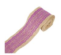 Hessian Roll 2M DIY Lace Ribbon Sewing Tape Natural Hessian Roll Burlap Trims Party Decor Knit Adhesive Sticker Craft Fabric fitas for Crafts(Purple)