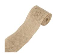 Hessian Roll 2M Natural Jute Burlap Lace 6cm Ribbon Hessian Trims Tape Rustic Wedding Decor Event&Party Supplies for Crafts(Natural Color)