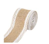Hessian Roll 2M/Roll Natural Vintage Jute Ribbon Bow Crafts Sewing DIY Wedding Burlap Fabric Wrapping for Crafts(A02 5cm 2Meters)