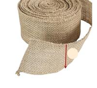 Hessian Roll 5cm/10cm/15cm/35.5cm Width Jute Table Runner Burlap Fabric for Chair Sashes Ribbon Hessian for Crafts(8cm,5 Meter)