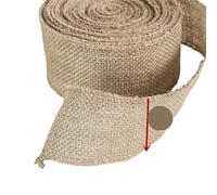 Hessian Roll 5cm/10cm/15cm/35.5cm Width Jute Table Runner Burlap Fabric for Chair Sashes Ribbon Hessian for Crafts(6cm,10 Meter)