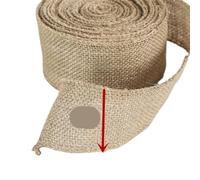 Hessian Roll 5cm/10cm/15cm/35.5cm Width Jute Table Runner Burlap Fabric for Chair Sashes Ribbon Hessian for Crafts(10cm,5 Meter)