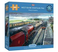 Hest Bank Whitsun 1961 | 500 Piece Jigsaw Puzzle | Nostalgic Train Puzzle | Sustainable Jigsaw Puzzle for Adults | Premium 100% Recycled Board | Great Gift for Adults | Gibsons Games
