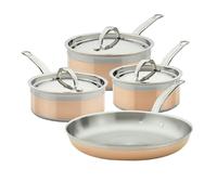 Hestan CopperBond Induction Copper Skillet & Saucepans & Lids Set: 7 Piece
