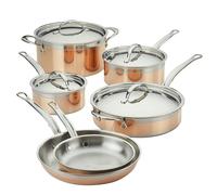 Hestan CopperBond Induction Copper Skillets, Saucepans & Lids, Sauté Pan & Stock Pot Set: 10 Piece