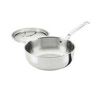 Hestan ProBond Luxe 3.5-Quart Essential Pan with Lid, Professional Clad Stainless Steel, ProCore Tri-Ply Clad Construction, Polished Exterior, Induction & Oven Safe