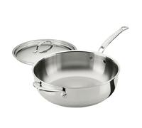 Hestan ProBond Luxe 5-Quart Essential Pan with Lid, Professional Clad Stainless Steel, ProCore Tri-Ply Clad Construction, Polished Exterior, Induction & Oven Safe