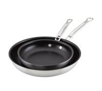 Hestan Thomas Keller Insignia Stainless Steel Frying Pan Set with TITUM Nonstick System, Induction Cooktop Compatible, Made Without PFOAs (8.5" & 11")