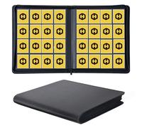 HESTECH Premium 1000+ Pockets Card Binder, Trading Card Binder, Card Collection Binder, 16 Pocket, Side Loading, Black, 2.7" x 3.8" x 0.5" (6.8cm x 9.7cm x 1.3cm), MTG, TCG, Sports Cards
