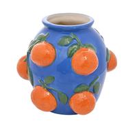 Hestia 14Cm Blue Vase With Oranges Multi One Size