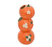Hestia 21Cm Triple Orange Vase Orange One Size