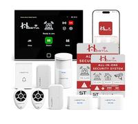 HESTIA 7 Inch HD Ultimate Smart Home Security Bundle, No Monthly Fee Wireless Alarm, Home Alarm PIR Motion Sensor, Door Alarm, Window Sensor, Touch Screen House Security System Work with Alexa, Google