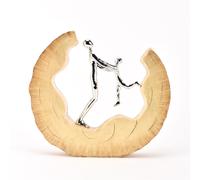 Hestia Adult & Child Figure in Bark Ornament 20.5cm