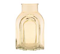 Hestia Amber Glass Vase - Tall Modern Cylindrical Vase with Wide Neck, Perfect for Fresh Flowers, Dried Botanicals, and Contemporary Home Décor - H: 30cm x W: 13cm.