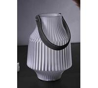 Hestia Battery Operated Frosted White Portable Lantern White