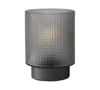 Hestia Battery Operated Textured Glass Lamp With Silver Base Multi