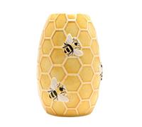 Hestia Bee Hive Vase - Decorative Ceramic Flower Vase with Bee Design for Fresh Flowers & Pampas Grass, Modern Home Decor for Living Room
