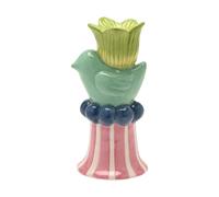 Hestia Bird And Green Flower Candle Holder Multi One Size