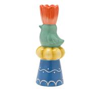 Hestia Bird & Orange Flower Candle Holder Hestia Multicolor