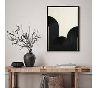 Hestia Black & Cream Arched Thread Wall Art 70x50cm | Size: 70x50 cm Hestia Cream 70x50 cm