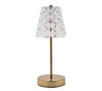 Hestia Bronze Usb Touch Table Lamp With Glass Shade Bronze One Size