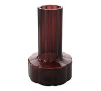 Hestia Burgundy Ribbed Glass Vase