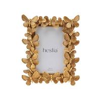 Hestia Butterfly Design Resin Photo Frame 4" X 6" In Gold Gold