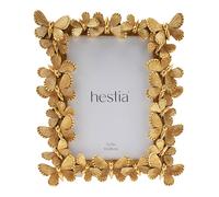 Hestia Butterfly Design Resin Photo Frame 5" X 7" In Gold Gold