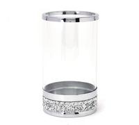 Hestia Candle Holder Glass With Diamante Base Small
