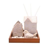 Hestia Ceramic Diffuser Vessel Set In White White One Size