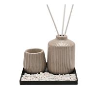 Hestia Ceramic Diffuser Vessel Set - Natural Natural One Size