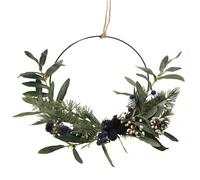 Hestia Christmas Wreath Foliage & Berries Xmas Door Decoration 45Cm