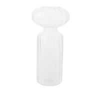 Hestia Clear Ribbed Glass Vase
