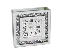 Hestia Crystal Border Mantel Clock 15Cm