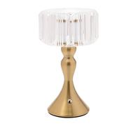 Hestia Crystal Effect Usb Touch Table Lamp With Curved Bronze Base Bronze