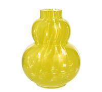 Hestia Curved Small Yellow Confetti Vase in Bright Yellow Hestia Bright Yellow