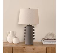 Hestia Dark Grey Ceramic Table Lamp Grey One Size