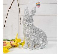 Hestia Diamante Rabbit Ornament Silver